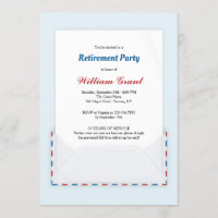 Invitation à la fête de retraite du courrier améri