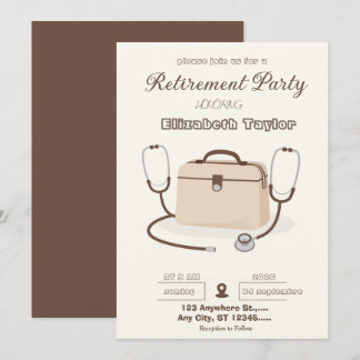 Invitation à la fête de retraite d'un vétérinaire