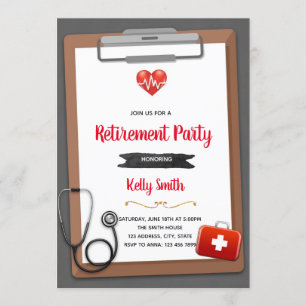 Invitation à la fête de retraite d'une infirmière
