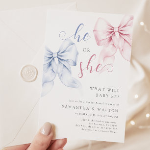 Invitation à la fête de révélation du sexe avec de