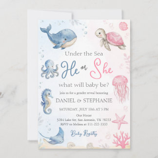 Invitation à la fête de révélation du sexe du bébé