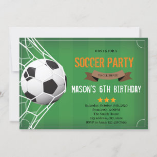 Invitation à la fête de soccer