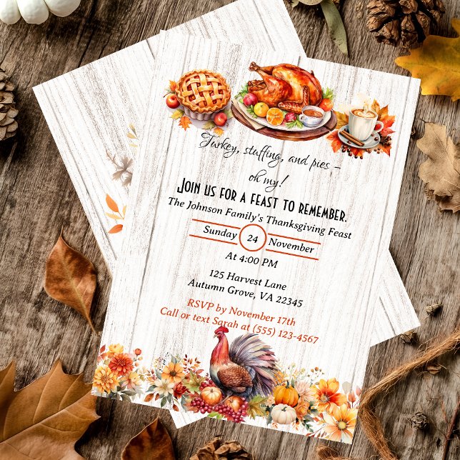 Invitation à la fête de Thanksgiving (Créateur téléchargé)