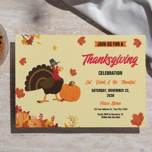 Invitation à la fête de Thanksgiving