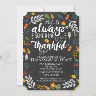 Invitation à la fête de Thanksgiving