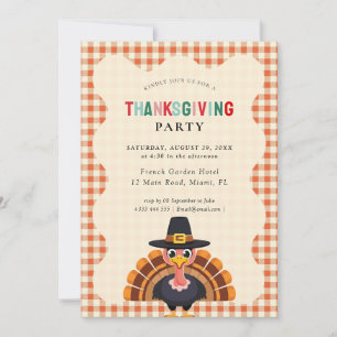 Invitation à la fête de Thanksgiving