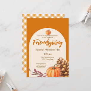 Invitation à la fête de Thanksgiving entre amis