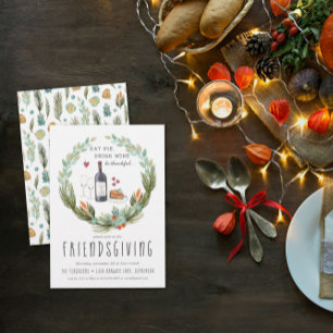 Invitation à la fête de Thanksgiving entre amis