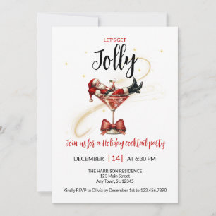 Invitation à la fête de vacances Let's Get Jolly