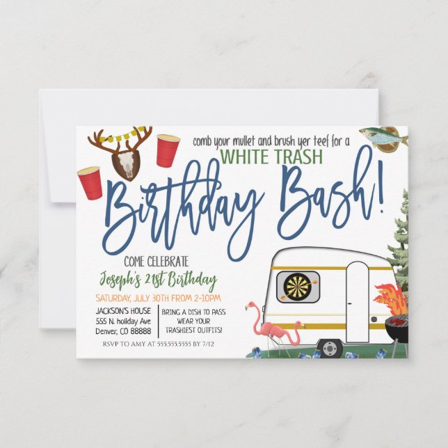 Invitation à la Fête de White Trash (Devant)