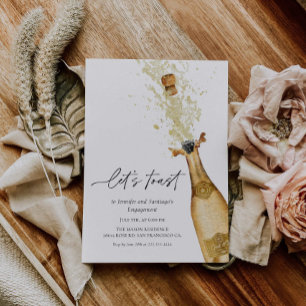 Invitation à la fête d'engagement des couples de t