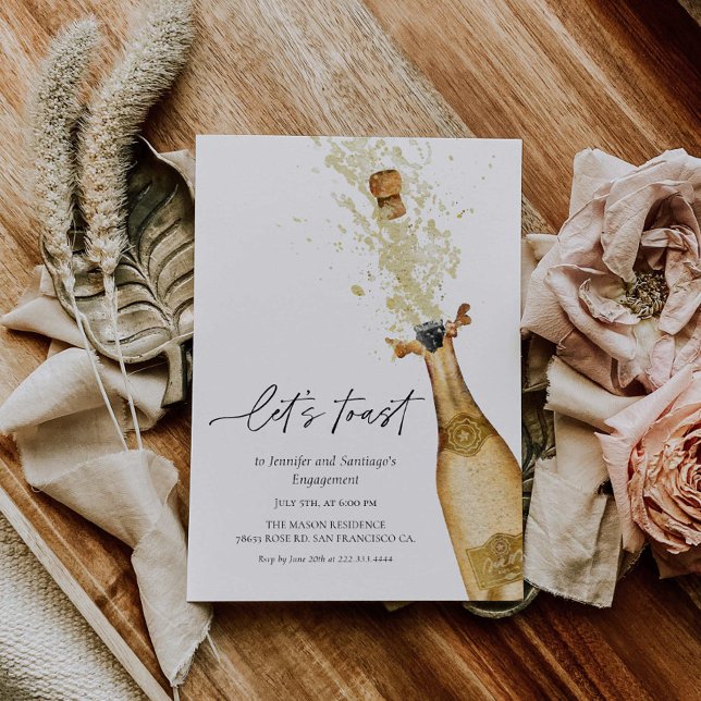 Invitation à la fête d'engagement des couples de t (Créateur téléchargé)