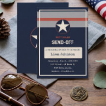 Invitation à la fête d'envoi en mission militaire