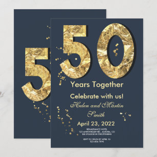 Invitation à la fête des 50 ans d'Mariage