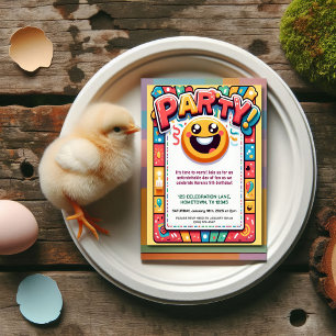 Invitation à la fête des Anniversaires de enfants 