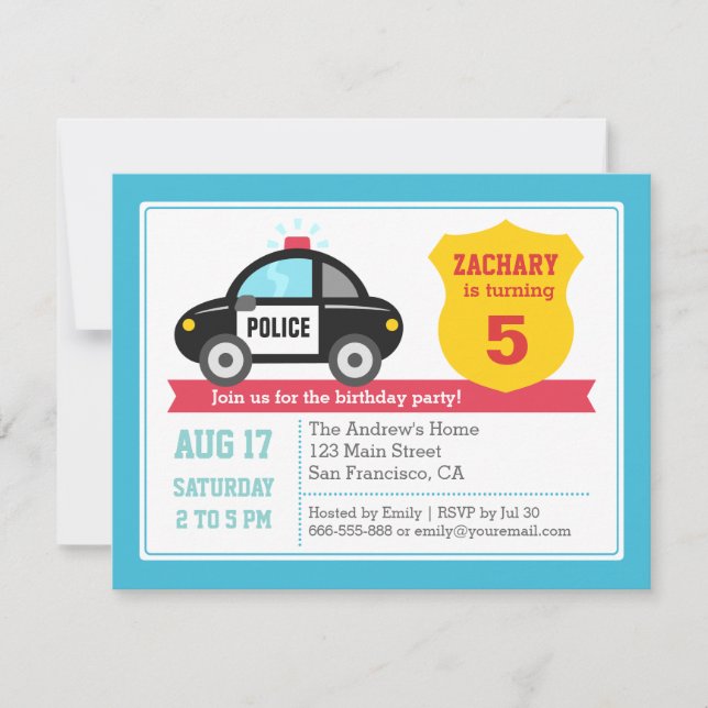 Invitation à la fête des Anniversaires de enfants  (Devant)