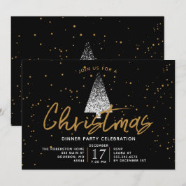 Invitation à la fête des arbres de Noël blanc mode