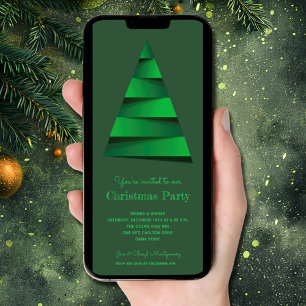 Invitation à la fête des arbres de Noël moderne