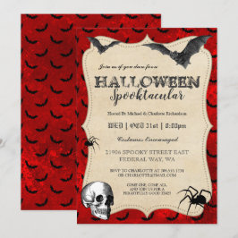 Invitation à la fête des chauves-souris d'Hallowee