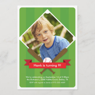 Invitation à la fête des enfants Batter Up - Crims