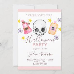 Invitation à la fête des enfants de Pink Halloween