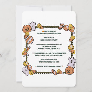 Invitation à la fête des enfants d'Halloween