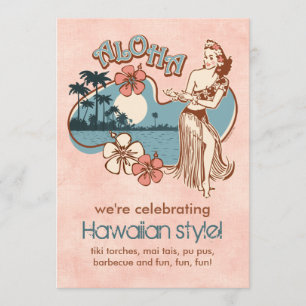 Invitation à la Fête des filles d'Aloha Hula
