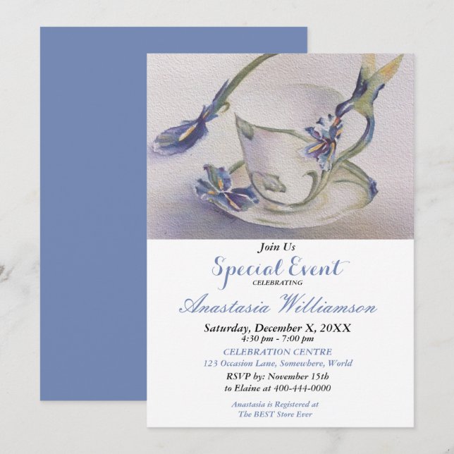 INVITATION À LA FÊTE DES FLEURS ET DES OISEAUX (Devant / Derrière)