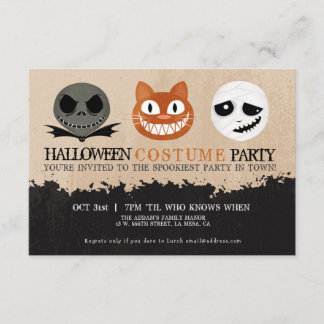 Invitation à la fête des masques de costumes d'Hal