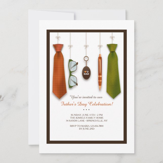 Invitation à la Fête des pères de Love You Dad (Devant)