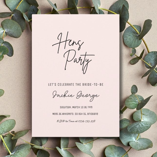 Invitation à la fête des poules blanches roses (Créateur téléchargé)