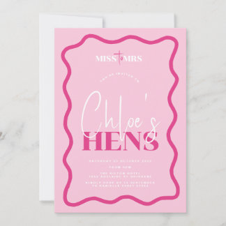 Invitation à la fête des poules roses - Sonny