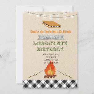 Invitation à la fête des S'mores