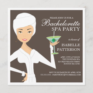 Invitation à la fête des Spas de la mariée moderne