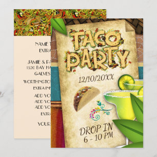 Invitation à la fête des tacos