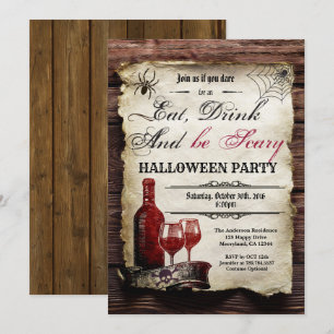 Invitation à la fête des vins d'Halloween