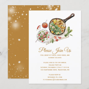 Invitation à la fête d'étalage alimentaire de Noël