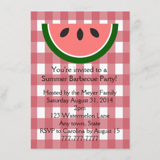 Invitation à la fête d'été de Red À damiers Waterm