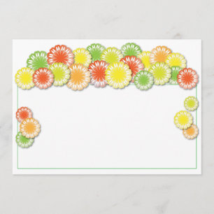 Invitation à la fête d'été   Jaune/Orange/Baise de