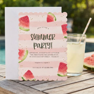 Invitation à la fête d'été Sunshine & Good Vibes