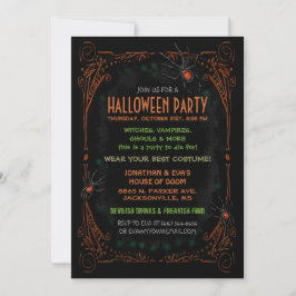 Invitation à la fête d'Halloween - Araignées d'Ora