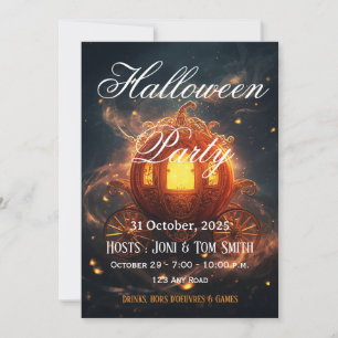 Invitation à la fête d'Halloween Carte élégante