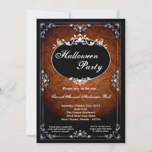 Invitation à la fête d'Halloween de Broach 5x7 Pen