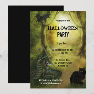Invitation à la fête d'Halloween de la forêt d'Ima