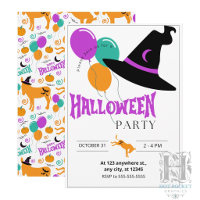 Invitation à la fête d'Halloween de l'âne