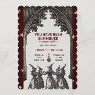 Invitation à la fête d'Halloween des sorcières
