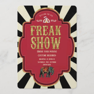 Invitation à la fête d'Halloween du spectacle de p