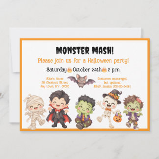Invitation à la fête d'Halloween Monster Mash