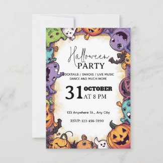 Invitation à la fête d'Halloween pour les enfants 
