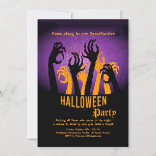 Invitation à la fête d'Halloween Reaching Hands